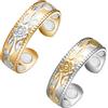 Vicmag 2 pezzi 4 anelli magnetici in rame per uomini e donne ultra forza con magneti 100% solido rame regolabile con confezione regalo per gioielli, oro, argento e oro argento, UKL0816008