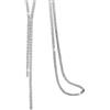 Gleamart - Lunga Collana Da Donna Con Strass E Ciondolo A Maglia, 18-30 Pollici, Argento