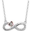 ZakiaHo Collana con ciondolo a forma di cuore infinito, regalo per mamma, figlia, nonna, nipote, sorella, migliore amica, moglie, con ciondolo a forma di cuore, per donne e ragazze, acciaio inox