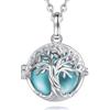 CELESTIA Collana Chiama Angeli Gravidanza, Collana Richiamo Angeli Gravidanza con Ciondolo Albero della Vita, Placcato Argento Collane Donna Incinta, Regali per Donne Incinte, 76~114cm