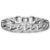KALVICA Bracciale Uomo a Catena 18k Placcato Oro Argento Braccialetto Hip Hop Larghezza 14MM Lunghezza 22/23 CM