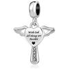 SBI Jewelry Bible Cross Charm for Bracelets Heart Jesus God Verse Dangle Women Girls Granddaughter Girlfriend Wife Mum Daughter Sister Auntie Cousin Grandma Birthday Mothers Day Anniversary