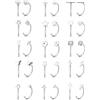 MILACOLATO 15 Coppie Orecchini Cerchio Set Donna Acciaio Inossidabile, Piccoli Orecchini a Cerchio Huggie Palla Bar Stella Luna Cuore Farfalla Dot CZ a Mezzo Telaio Piercing Orecchio argento