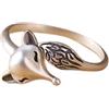 Crownofribbons Anello a shape di volpe, regulabile dans un sac en organza
