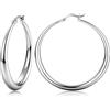 Dochais Orecchini A Cerchio Grandi in Argento 925 Placcato Oro Classici Ipoallergenici Leggeri Orecchini Cerchio Donna 24/33/43MM