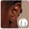 MILACOLATO G23 Orecchini a Cerchio in Titanio per Donna Uomo Teen Implant Grade Orecchini Ipoallergenici Leggeri Huggie Hoop Orecchini a Cerchio Piccoli Nero 10mm