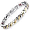 20LY Bracciale da uomo e donna, in acciaio al titanio, 4 elementi, con maglie magnetiche