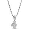 SBI Jewelry Collana da donna con ciondolo a forma di numero scintillante 10, 16, 17, 18, 21, con zirconia cubica trasparente, gioiello per compleanno, Misura unica, Acciaio inossidabile, Nessuna