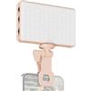 Horett Clip On Photo Light Luce LED Portatile per Luce LED per Selfie di Riempimento Telefono da 2500K a 9000K Luminosità Regolabile 120 Perline CRI 95+ con Batteria da (Rosa)
