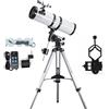 Skyoptikst 750x 150mm Specchio Newton Telescopio ad alta Potenza Equatoriale Osservazione Spazio profondo con Treppiede e Motore