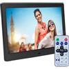 DIAWAY Cornice digitale con chiavetta USB, display IPS da 10,1 pollici, Full HD, foto e video elettronici, nessuna app o Wi-Fi richiesta, supporto scheda SD, funzione presentazione, grande