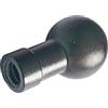 Generic Adattatore per montaggio fotocamera in alluminio da 1 / 4 a testa a sfera Supporto per telefono DSLR antiscivolo per presa connettore treppiede Clip in alluminio per fotocamera