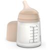 Suavinex, Biberon Anti-Coliche Zero Zero, con Tettarella a Flusso Adattabile (A), Silicone, per Bambini +0 Mesi e Neonati, Allattamento Latte Materno e Formula, 180 ml, Light