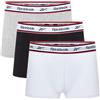 Reebok Pantaloncini Uomo in Nero/Bianco/Grigio, Comodi Pantaloni in Cotone Traspirante con Cintura con Logo - Confezione da 3