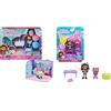 Gabby's Dollhouse, La sala da bagno di Siregatta, mini playset stanze della casa, giochi per bambini dai 3 anni in su & Mini set Karaoke, con Gabby e Dj Catnip, giochi per bambini dai 3 anni in su