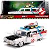 Jada Giocattoli Ghostbusters ECTO-1 Metallizzato Scala 1:24, Modello Collezionabile con Porte, Cofano e Bagagliaio Pieghevoli, Interni dettagliati e Finiture realistiche per Fan da 8 anni