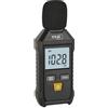 TFA Dostmann Fonometro igitale, calibrabile, 31.2002, da 35 a 130 dBA, con ponderazione di frequenza, retroilluminazione, completo di protezione antivento, custodia, funzione max-min, nero
