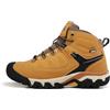 AX BOXING Scarpe Uomo Invernali Caldo Fodera Stivali Antiscivolo Scarponcini Uomo Invernali Scarpe Trekking Stivaletti Taglia 41-46 EU(Giallo paglierino, 45 EU)