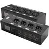 No 1 Coppia di Estensori XLR/ Audio RJ45 Cat5/Cat6 Ethernet A 4 Canali, Estens1513