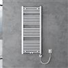 doporro Radiatore Piatto 120x50cm con Elemento Riscaldante 600W, Scaldasalviette da Bagno Termoarredo in Acciaio, Bianco, Riscaldamento Elettrico o ad Acqua Calda RHE