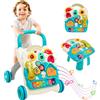 Maycoly Primi Passi per Bambini, 3 in 1 Girello per Bambini, Piastra da Gioco Rimovibile, Centro di Attività Educativa Precoce, Girello Bambino per Imparare a Camminare, Giocattolo per Bambini 12+ Mesi