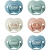Tommee Tippee Ciucci Anytime, 6-18 Mesi, Confezione da 6, Design Simmetrico Ortodontico, in Silicone Privo di BPA