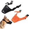 WIRZUL 2 PCS Museruola Per Cane in Nylon Museruole Morbido Rete Traspirante Museruola Per Animali Domestici Con Anello Regolabile Antiabbaio Museruole Cane Può Respirare (Nero+colore arancione, L)