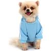 QiCheng&LYS Felpe Cani, Felpa cani Piccola Taglia, Maglioncino per Cani, Cappotto Caldo Dell'animale Domestico (Blu, M)