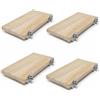 YAXIAO 4 Pezzi Piattaforma in Legno Naturale per Uccelli 19×10×1cm Criceti | Piattaforma per Uccelli di Grandi Dimensioni Colore Legno Naturale per Piccoli Animali Pappagallo Cincillà