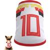 Generic Jer-sey, Maglia da calcio per cani della Germania Jer-sey, senza maniche, in rete traspirante, per cuccioli, abbigliamento sportivo, abbigliamento estivo per animali domestici, taglia XL