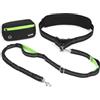 Pecute Guinzaglio Mani Libere per Cani con Borsello,Taglia Piccola 5-15kg | Guinzaglio Vita Anti Tiro con Corda Elastica, Doppio Manico Riflettente per Corsa Jogging Addestramento