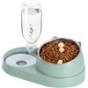 ZLLkeji Ciotola Gatti Rialzata 2 In 1 Ciotola Acqua Gatto Ciotole per Cani Rialzate 15°Inclinate Ciotole Dispenser Acqua Gatti Automatico per Cibo Umido-Secco Gatti e Cuccioli Verde