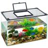 Guangyu Copertura per acquario, anti-salto, con chiusura magnetica e finestre pieghevoli, rete di protezione per pesci e rettili, impedisce di saltare, montaggio semplice, in plastica PP, 50 x 30 cm
