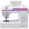 SEWINGSWING Macchina da cucire in metallo, colore bianco, rosso, macchina da cucire computerizzata, con 200 programmi di cucitura (viola)