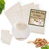 Bojuzhi,Confezione da 6 sacchetti per latte di noci riutilizzabili, 100% cotone biologico, per filtrare, sacchetti per caffè e mussola, filtro per latte di mandorle, succo di tè, durevole e sano