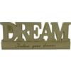 degawo Scritta DREAM in legno, shabby bianco, 40,5 x 16 x 2,5 cm, Follow Your Dreams
