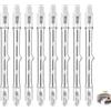HstiaLving 8 pezzi di lampada alogena R7S, lampadina alogena R7s da 500 W da 118 mm, bianco caldo, asta alogena dimmerabile, lampada alogena lineare, sorgente luminosa alogena per l'illuminazione di casa, uffici