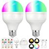 Focenat 2 Pezzi Lampadine Colorate Led,E27 Lampadine Led a Colori Dimmerabile,Lampadina Ricaricabile USB Con Telecomando,Dimmerabile Magnetica Lampadine LED,Lampadina ricaricabile,per Casa Bar Feste