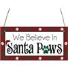 Second Ave Gift Company Second Ave - Divertente targa natalizia in legno da appendere con zampe di Babbo Natale, per proprietari di cani