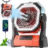 Kssvzz Ventilatore da campeggio con Nebulizzatore, Ricaricabile USB Ventilatore | 20000mAh Ventilatore da Tavolo 4 Velocità 270° Regolabile con Timer e LED Alimentato a batteria per Viaggi, Picnic, Pesca