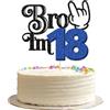 Ephlyn 1 pz Brother I'm 18 Cake Topper Glitter Star Happy 18th Birthday Cake Pick Bro I'm 18 Cake Decoration It's My 18th Birthday Decorazioni per ragazzi Cheers to 18 Years Old Party Supplies Blu