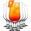 NORDIC SCHILLER Bicchieri da Cocktail Set 6, 385ml 100% SENZA PIOMBO Bicchieri da Caffè Freddo, Frappé Bicchieri per Pina Colada, Bicchiere per Hurricane