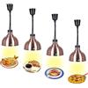VFDZ Lampada Riscaldante per Alimenti, Sospesa Lampade Scaldavivande Cucina Regolabile in Altezza, 250W Lampade Riscaldanti per Cucina a Buffet per Ristoranti, Hotel(Rame Rosso, 4 Pezzi)
