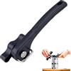 Jidyllic Apriscatole con taglio laterale di sicurezza, apriscatole manuale, nero, acciaio al carbonio, plastica ABS