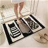 Woplagyreat Tappeti Tappetini e Accessori Casa Tappetino Ingresso Esterno Zerbino Tappeto Bagno Da Con Proprietà Antiscivolo Assorbente Doccia Per La Scendiletto Camera Letto Oltre a Moderni Morbidi Wc Tre Gatti