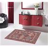SpazioTessile Tappeto Arredo Cotone Leggero Antiscivolo Motivo Persiano 3 Colori 11 Misure 01P (Rosso, 85x150)