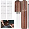 GOTFUN Wdt Tool - Accessorio per caffè espresso Barista, con ago per caffè, distributore di caffè, distributore di caffè, 6 aghi, con ago per latte e filtro per caffè (marrone chiaro)