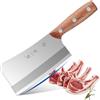 Zhang Xiao Quan SINCE 1628 Coltello da macellaio professionale cinese, coltello da cucina affilato in acciaio inossidabile, manico in legno antiscivolo, ideale per tritare carne e ossa