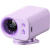 Justup Ventilatore portatile Clip On Ventilatore, Ricaricabile Portatile Ventilatore Personale Regolabile 100 Velocità Mini Ventilatore Silenzioso per Borsa, Ombrello, Collare (Viola)