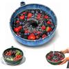 Cre8ve3 2026 Self Spinning Berry Washing Bowl, Swirling Berry Bowl with Holes, Quick Berrys Rinse Washer, Rotating Berrys Cleaning Colander, Lavaggio a 360°, Fruit Washer for Strawberry, Cherrys (Blu mare)